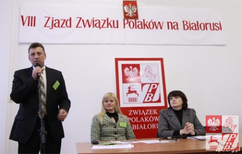 Mieczysław Jaśkiewicz zwraca się do delegatów Zjazdu już jako prezes ZPB