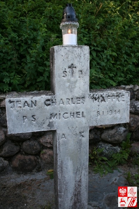 Krzyż pośmiertny żołnierza AK, Francuza Jeana Charlesa Maffre'a ps. "Michel" w kwaterze 