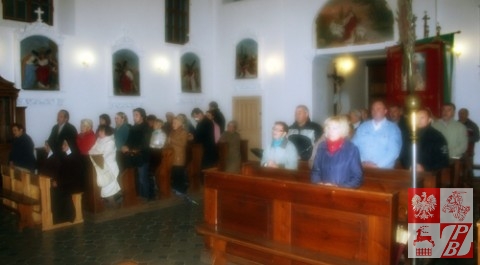 Podczas Mszy św. w intencji obrońców Grodna w kościele w podgrodzieńskich Adamowiczach