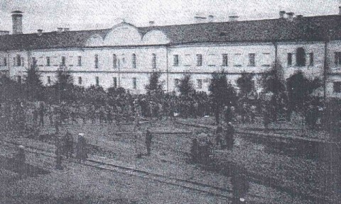 Budowa Kopca Dobrowczyków, 1918 r.