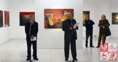 Stanisław Kiczko i Zbigniew Buski - podczas wernisażu wystawy