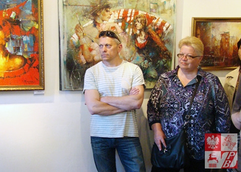 Koledzy artystów z TPP przy ZPB Wacław Romaszko i Walentyna Brysacz