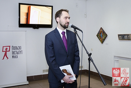 tomasz Adamski, dyrektor Instytutu Polskiego w Mińsku - współorganizującego wystawę